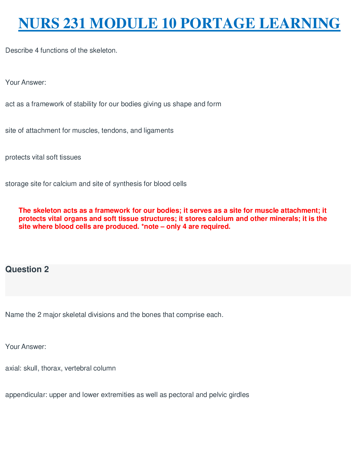 Preview image for PORTAGE LEARNING NURS 231 PATHOPHYSIOLOGY MODULE 10 Q4 UPDATE AND COMPLETE GUIDE SOLUTION.